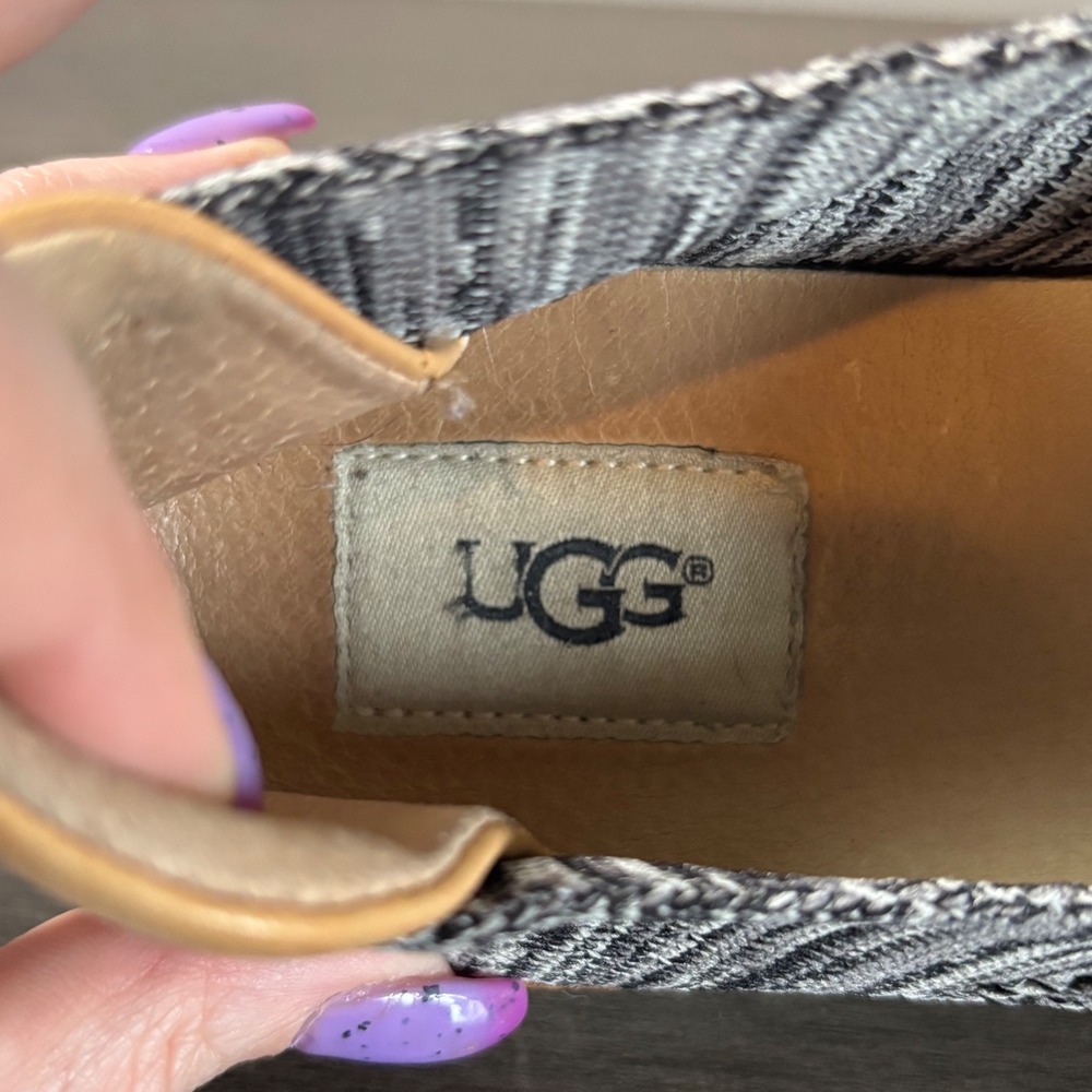 UGG Sammy Black Heather Knit Slip-On Sneakers Women's Size 9.5 - Picture 8 of 9